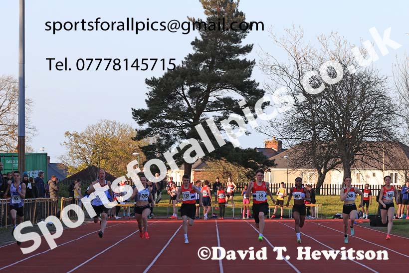 150 metres, 2024 NEGP 1, Monkton Stadium, Jarrow. Photo: David T. Hewitson/Sports for All Pics